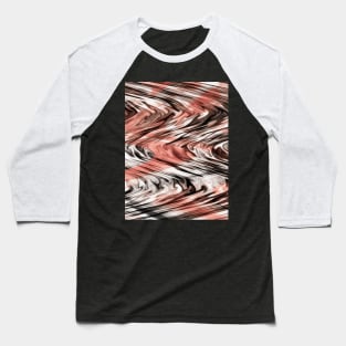 Beige And Orange Abstract Art Baseball T-Shirt